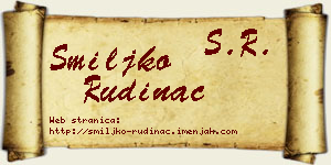 Smiljko Rudinac vizit kartica